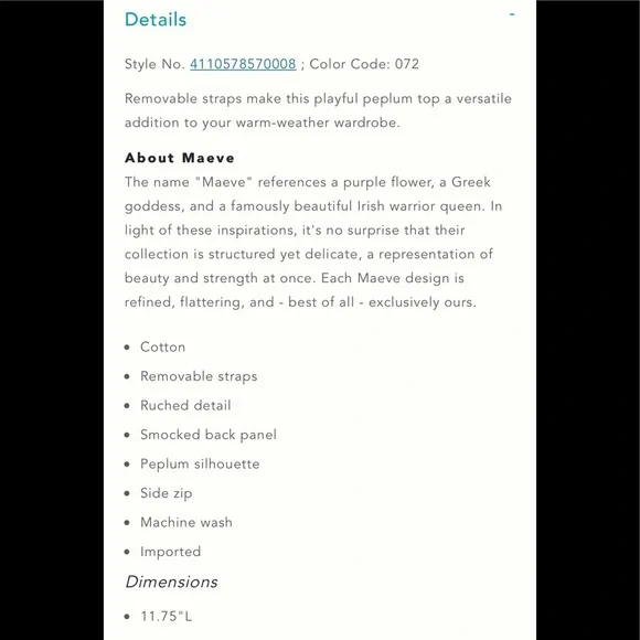 Anthropologie Bare Voile Peplum NWT - Picture 6 of 7